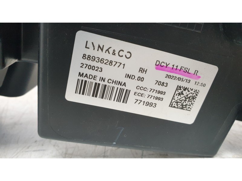 Recambio de faro derecho para lynk & co 01 phev referencia OEM IAM 8893628771  