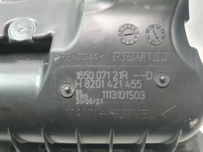Recambio de caja filtro aire para renault megane iv hatchback (b9a/m/n_) 1.5 dci 110 (b9a3) referencia OEM IAM 165007121R  