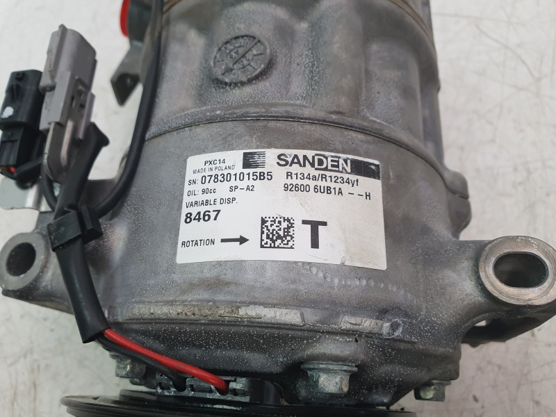 Recambio de compresor aire acondicionado para nissan juke (f16_) dig-t 117 referencia OEM IAM 926006UB1A  