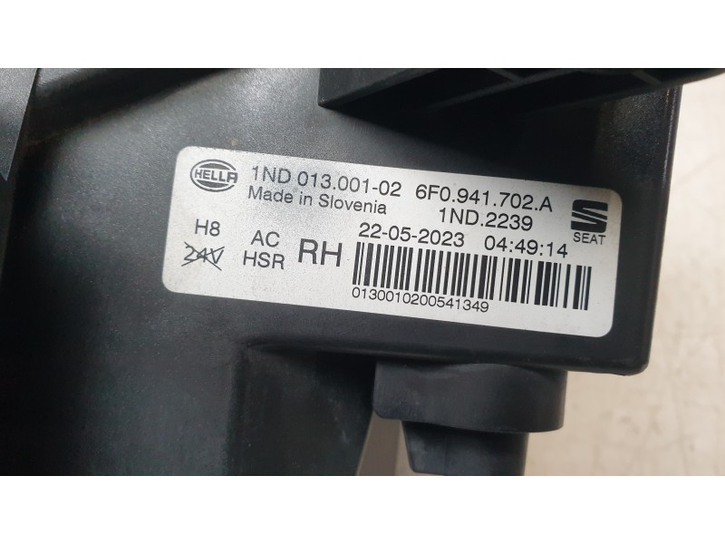 Recambio de faro antiniebla derecho para seat ibiza v (kj1, kjg) 1.0 tsi referencia OEM IAM 6F0941702A  10121371005 ST0394413 13
