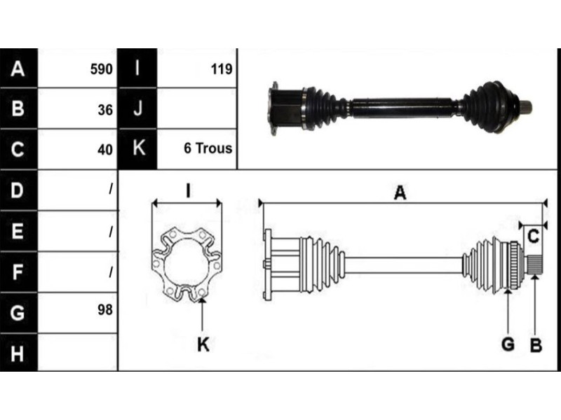 Recambio de transmision delantera derecha para audi q3 sportback (f3n) 35 tdi referencia OEM IAM 3Q0407272BB  