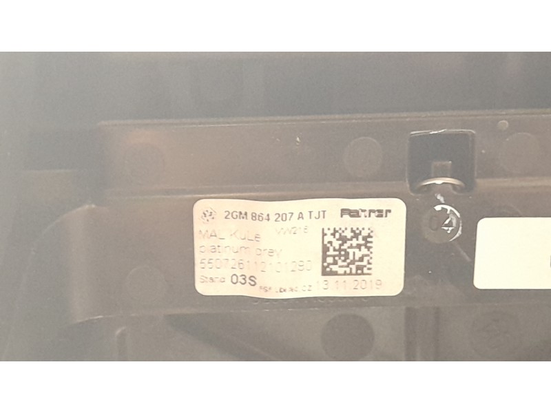 Recambio de apoyabrazos central para volkswagen t-cross (c11, d31) 1.0 tsi referencia OEM IAM 2GM864207ATJT  