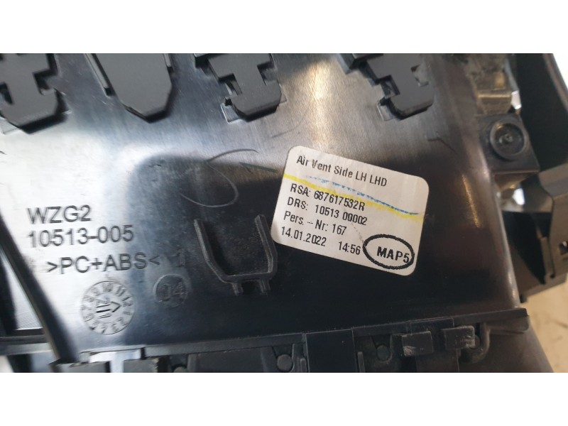 Recambio de aireador izquierdo para renault clio v intens referencia OEM IAM 687617532R  