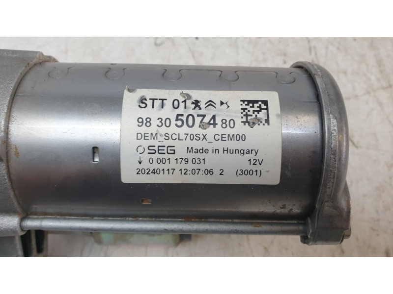 Recambio de motor arranque para opel crossland x / crossland (p17, p2qo) 1.2 (75) referencia OEM IAM 9830507480  ARF960001