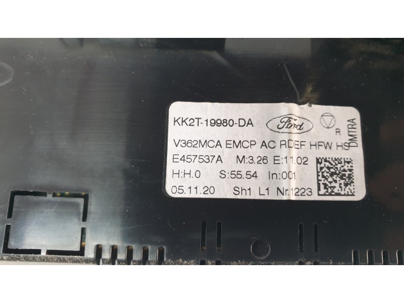 Recambio de mando climatizador para ford tourneo custom v362 autobús (f3) 2.0 ecoblue mhev referencia OEM IAM KK2T19980DA  
