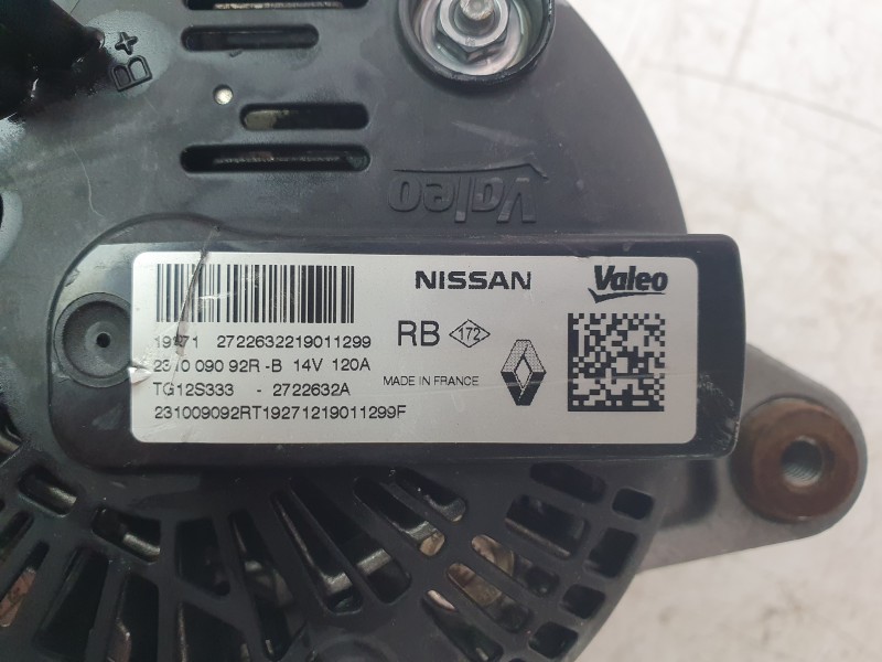 Recambio de alternador para renault kadjar (ha_, hl_) 1.5 blue dci 115 referencia OEM IAM 231009092R  