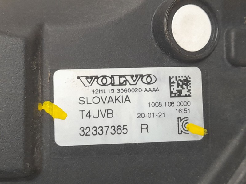 Recambio de faro antiniebla derecho para volvo xc60 ii (246) b4 mild-hybrid referencia OEM IAM 32337365  
