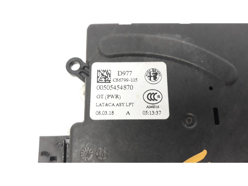 Recambio de cerradura maletero / porton para alfa romeo stelvio (630) quadrifoglio 4wd referencia OEM IAM 505454870 50569703 