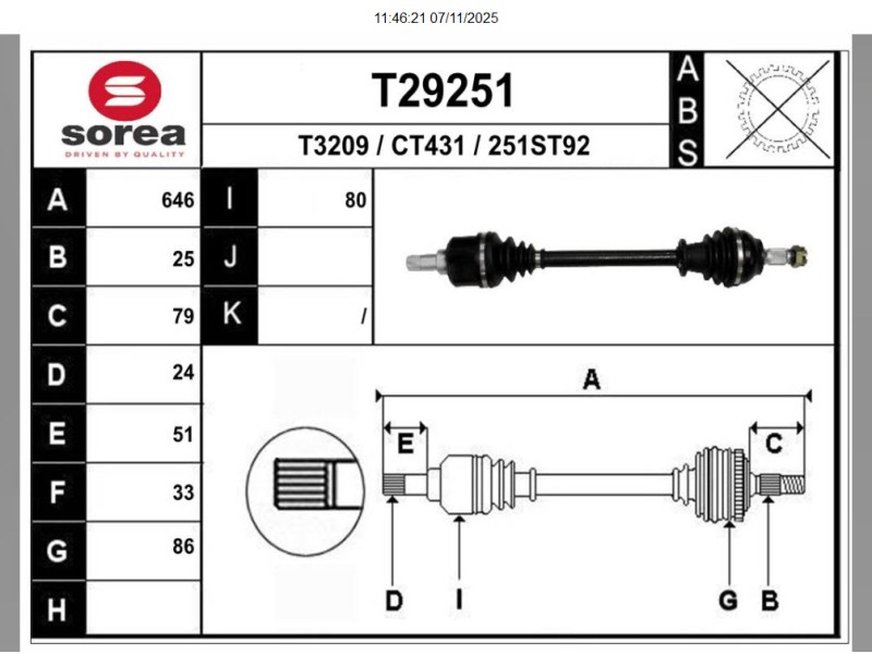 Recambio de transmision delantera izquierda para opel crossland x / crossland (p17, p2qo) 1.2 (75) referencia OEM IAM 9809710280