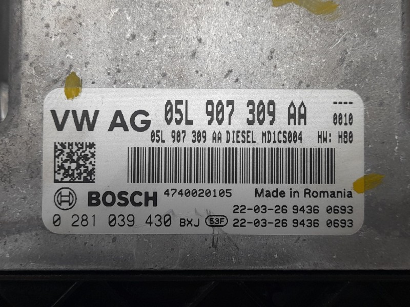 Recambio de centralita motor uce para audi a3 limousine (8ys, 8ym) 30 tdi referencia OEM IAM 05L907309AA MD1CS004 0281039430