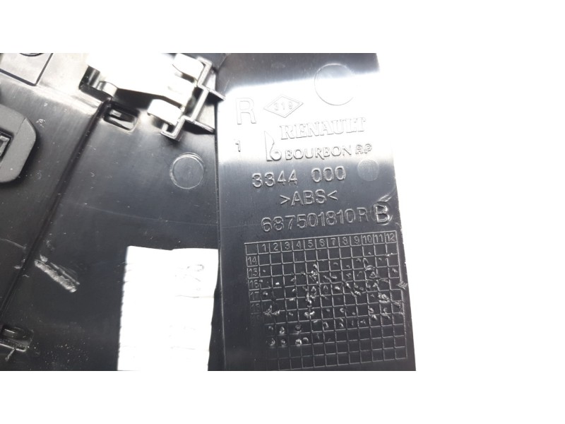 Recambio de aireador central para renault megane iv hatchback (b9a/m/n_) 1.5 dci 110 (b9a3) referencia OEM IAM 687515655R 687501