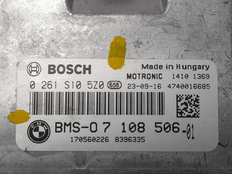 Recambio de centralita motor uce para bmw s s 1000 rr (2r99) referencia OEM IAM 0261S105Z0 BMS07108506 4740016685
