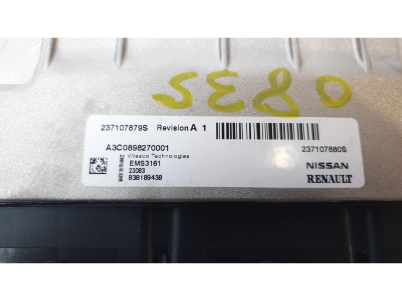 Recambio de centralita motor uce para nissan townstar furgoneta/monovolumen (xfk) 1.3 referencia OEM IAM 237107879S  