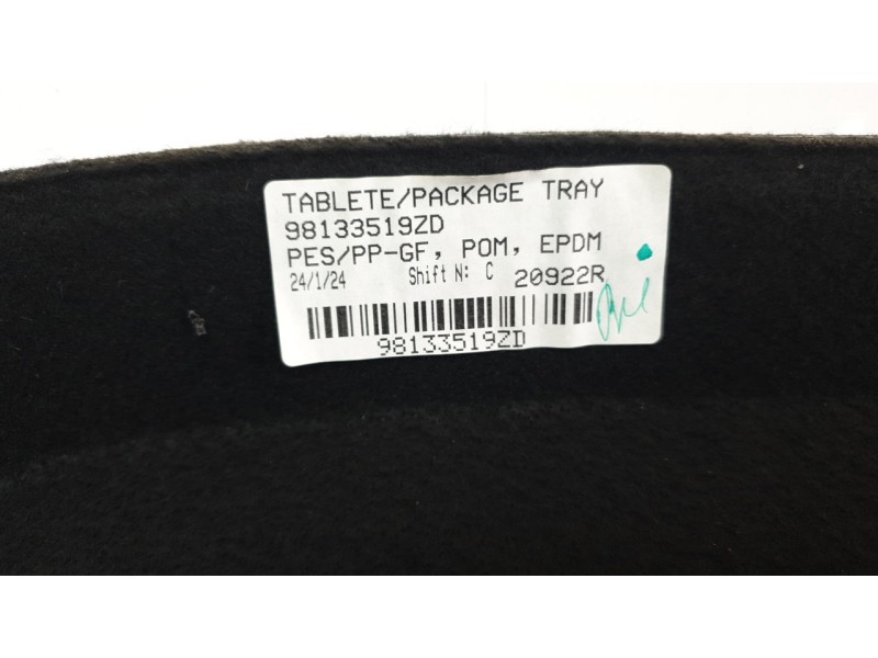 Recambio de bandeja trasera para citroën c3 aircross feel referencia OEM IAM 98133519ZD  