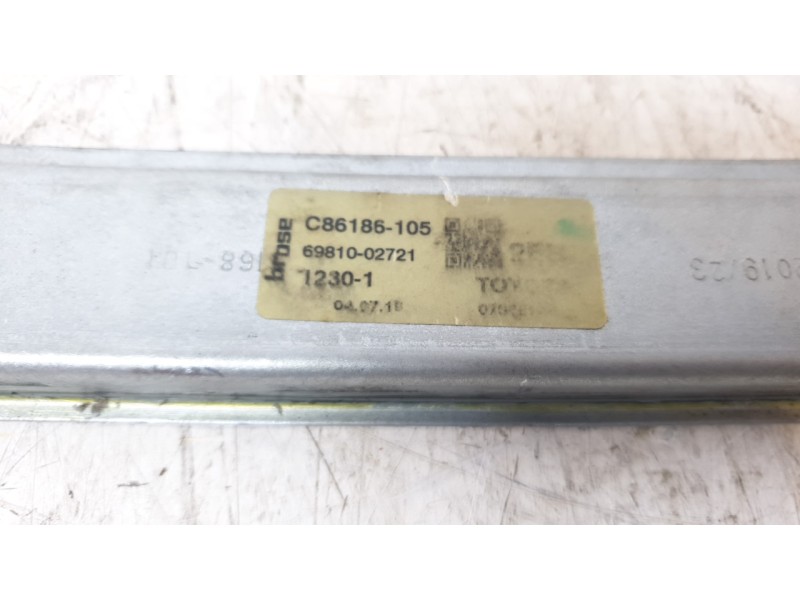 Recambio de elevalunas delantero derecho para toyota corolla (e21) hybrid active referencia OEM IAM 6981002721  