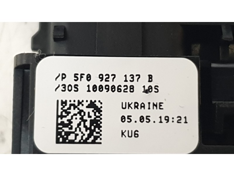 Recambio de interruptor para seat leon (5f1) 1.5 tsi referencia OEM IAM 5F0927137B  