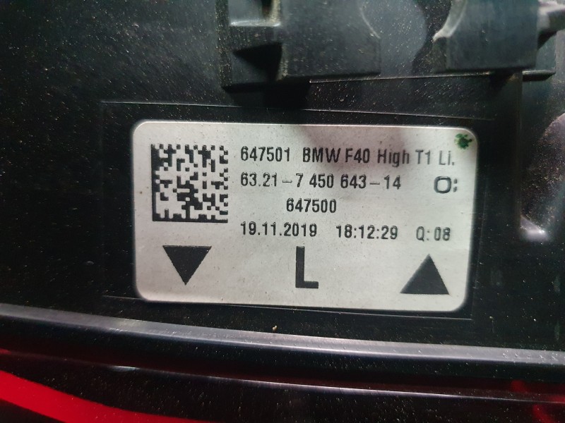 Recambio de piloto trasero izquierdo para bmw 1 (f40) 118 d referencia OEM IAM 63217450643 103F06410771 16690011