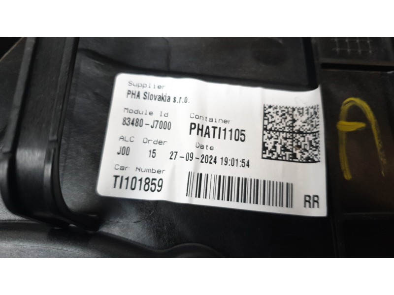 Recambio de elevalunas trasero derecho para kia ceed tourer (cd) 1.0 t-gdi referencia OEM IAM 83480J7000  