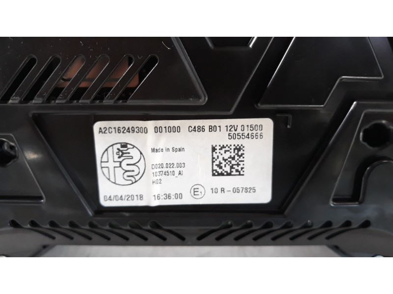 Recambio de cuadro instrumentos para alfa romeo stelvio (630) quadrifoglio 4wd referencia OEM IAM 50554666 A2C16249300 