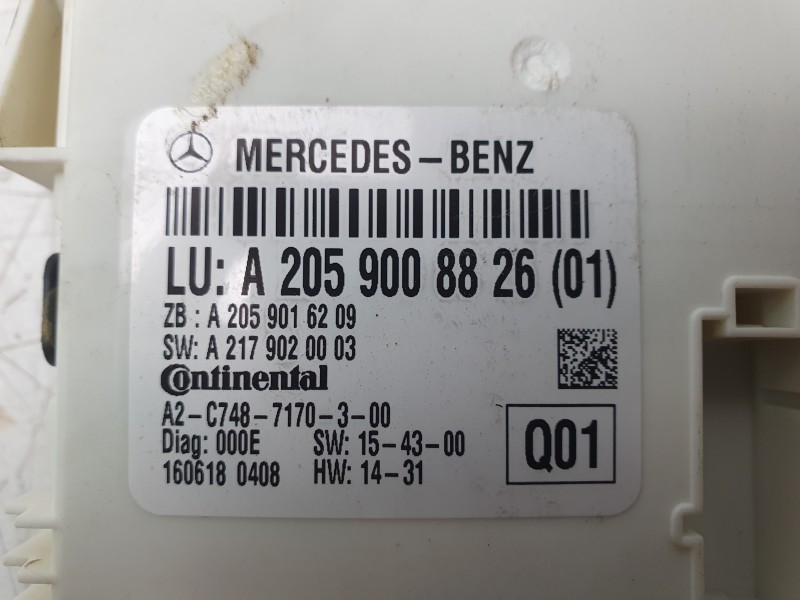 Recambio de modulo electronico para mercedes-benz clase c coupe (w205) c 250 d 4matic (205.309) referencia OEM IAM A2059008826 A