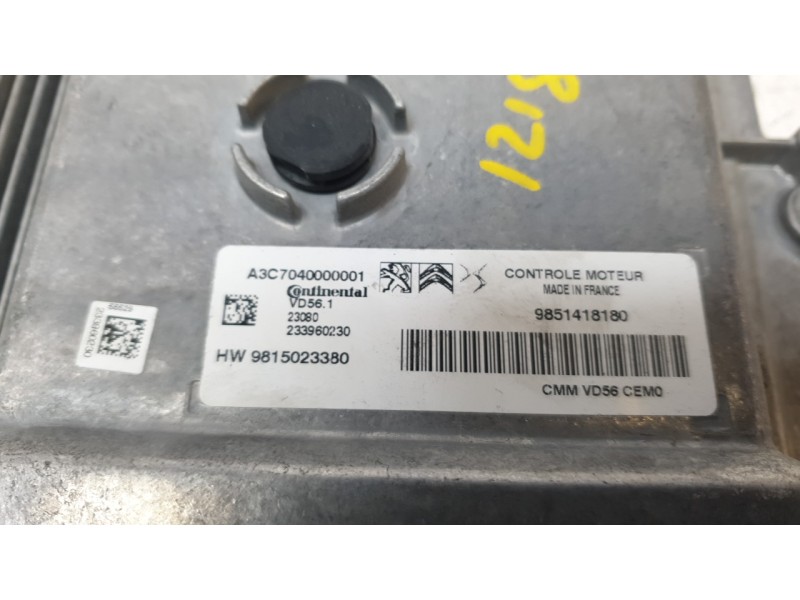 Recambio de centralita motor uce para opel corsa f (p2jo) 1.2 (68) referencia OEM IAM 9851418180  