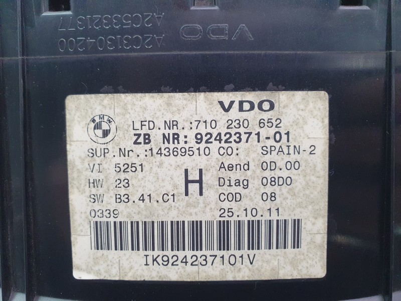 Recambio de cuadro instrumentos para bmw x1 (e84) sdrive 18 d referencia OEM IAM 62109316127  