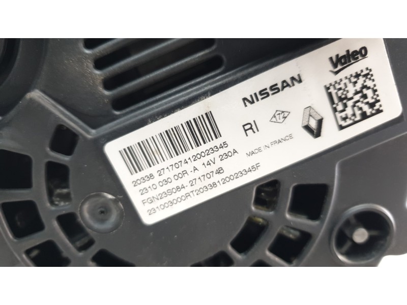 Recambio de alternador para nissan micra v (k14) 1.0 ig-t 100 referencia OEM IAM 231003000R  ALF410B51
