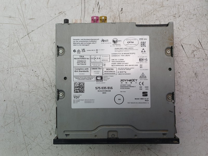 Recambio de pantalla multifuncion para seat ateca (khp) fr referencia OEM IAM 5FJ919606A  