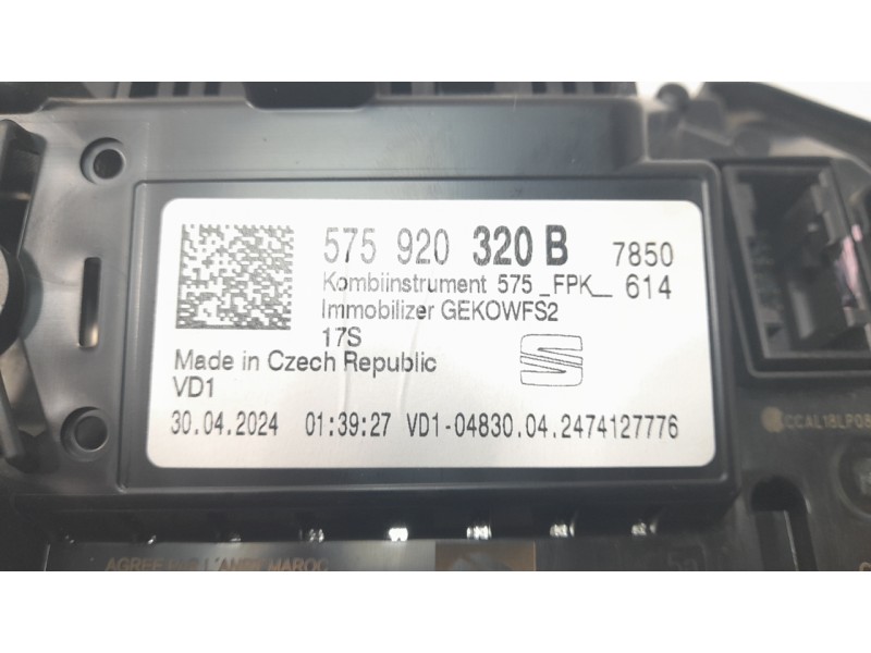 Recambio de cuadro instrumentos para seat ateca (khp) fr referencia OEM IAM 5F0920320B  