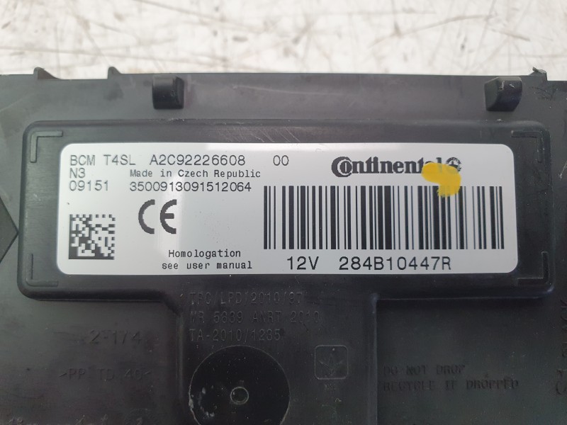 Recambio de caja reles / fusibles para dacia sandero ii tce 90 lpg (b8m1) referencia OEM IAM 284B10447R A2C92226608 
