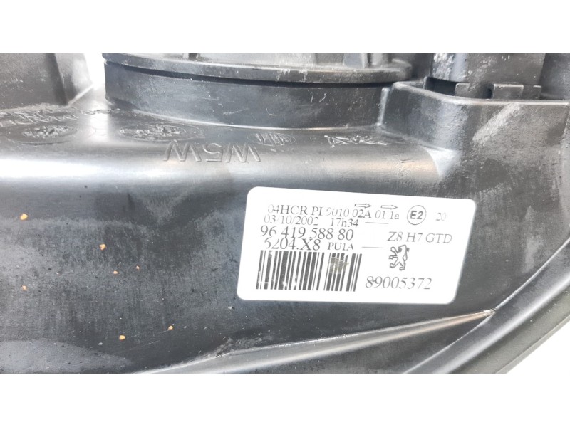 Recambio de faro izquierdo para peugeot 607 (s1) básico referencia OEM IAM 9641958880  