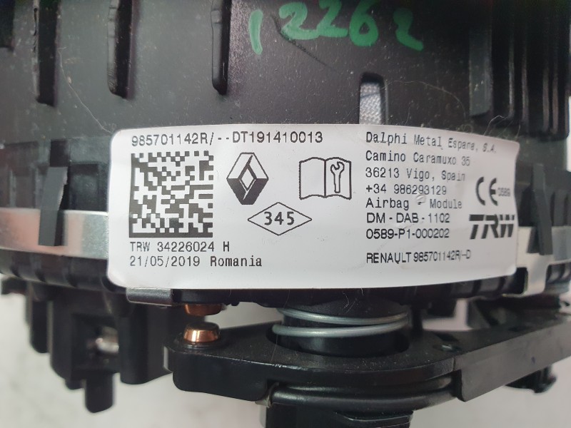 Recambio de kit airbag para dacia sandero ii tce 90 lpg (b8m1) referencia OEM IAM 985701142R  