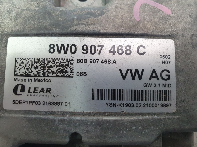 Recambio de modulo electronico para audi a4 b9 avant (8w5, 8wd) s4 tdi mild hybrid quattro referencia OEM IAM 8W0907468C 80B9074