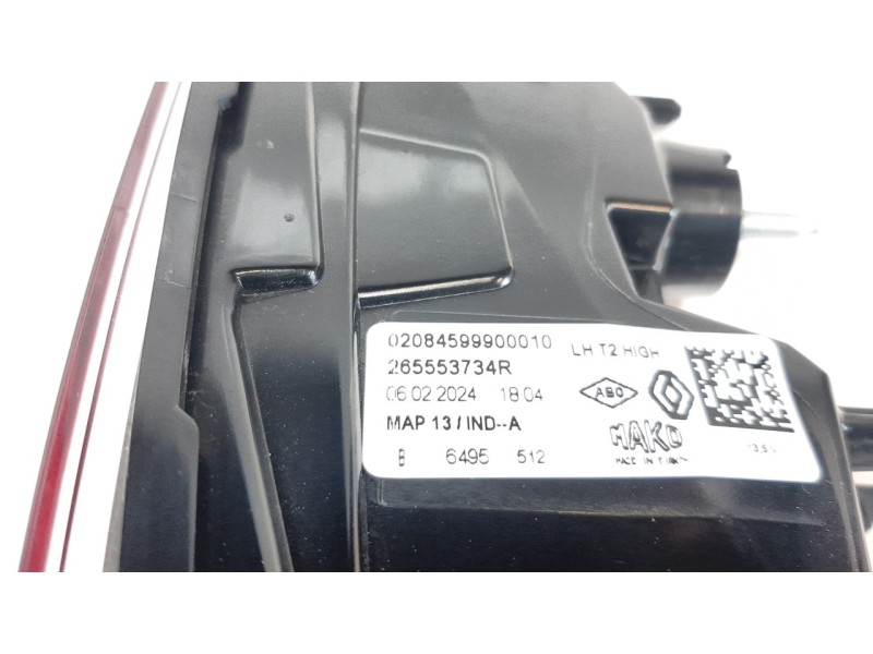 Recambio de piloto trasero izquierdo interior para renault captur ii techno referencia OEM IAM 265553734R  