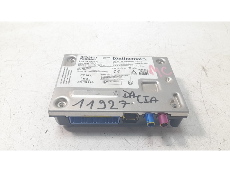 Recambio de sistema navegacion gps para dacia spring electric business referencia OEM IAM 2591A7327R  