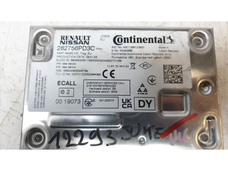 Recambio de modulo electronico para nissan juke (f16_) dig-t 117 referencia OEM IAM 282756PD3C  