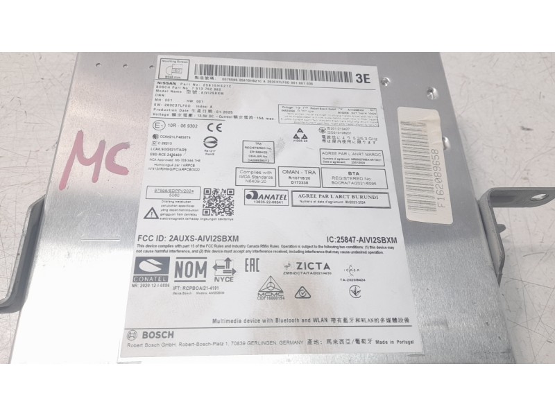 Recambio de sistema navegacion gps para nissan juke (f16_) dig-t 117 referencia OEM IAM 25915HS21C  