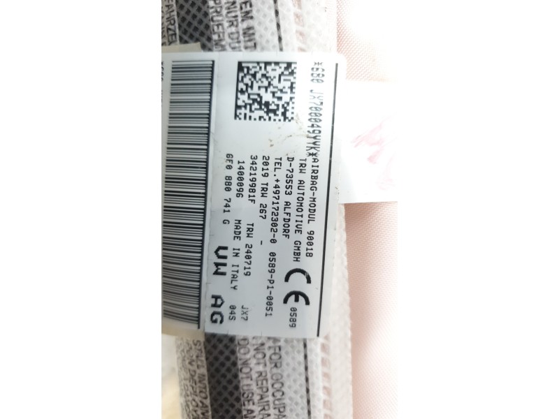 Recambio de airbag cortina delantero izquierdo para seat ibiza v (kj1, kjg) 1.0 tsi referencia OEM IAM 6F0880741G  