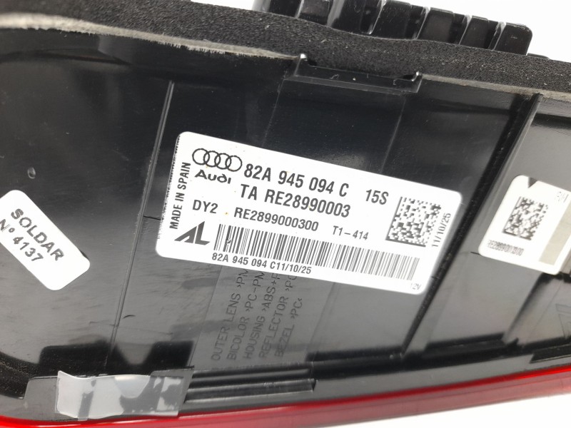 Recambio de piloto trasero derecho interior para audi a1 sportback (gba) 30 tfsi referencia OEM IAM 82A945094C  