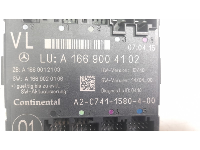 Recambio de modulo electronico para mercedes-benz clase gl (x166) gl 350 bluetec 4matic (166.824) referencia OEM IAM A1669004102