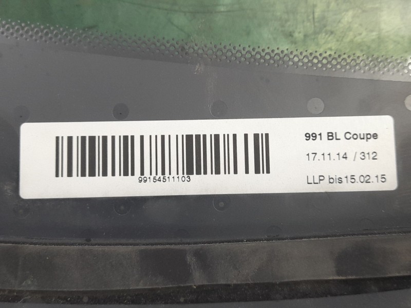 Recambio de luna trasera para porsche 911 (typ 991) carrera 4s referencia OEM IAM   
