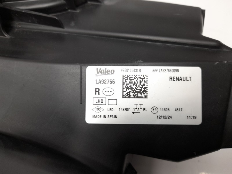 Recambio de piloto delantero derecho para renault rafale rafale referencia OEM IAM 260105434R  