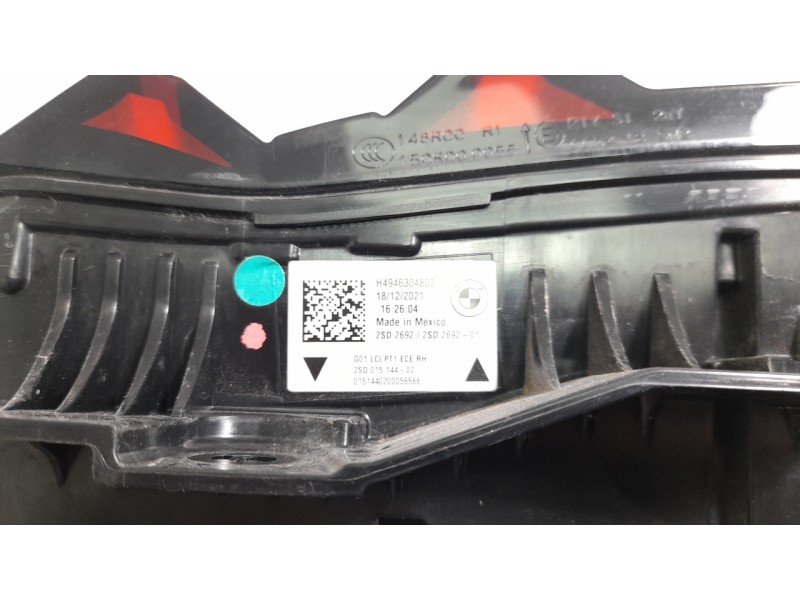 Recambio de piloto trasero derecho para bmw x3 (g01, f97, g08) xdrive 20 d mild-hybrid referencia OEM IAM 63219463048 H494630480