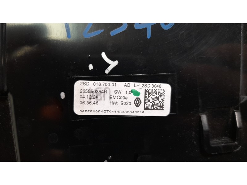 Recambio de piloto trasero izquierdo interior para renault rafale rafale referencia OEM IAM 265550354R  