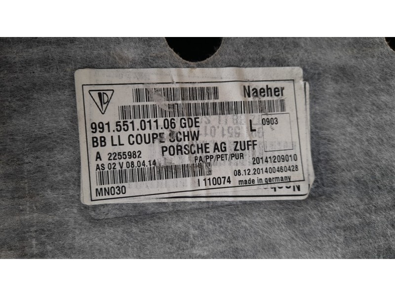 Recambio de tapizado maletero suelo para porsche 911 (typ 991) carrera 4s referencia OEM IAM 99155101106  99155101702