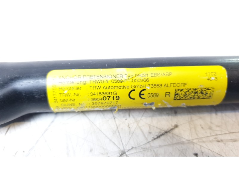 Recambio de cinturon seguridad delantero derecho para opel astra k lim. 5türig selective start/stop referencia OEM IAM 34281902A