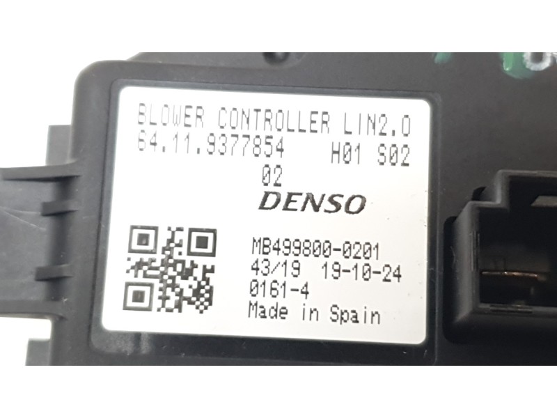 Recambio de resistencia calefaccion para bmw 1 (f40) 118 d referencia OEM IAM 64119377854 MB499800 