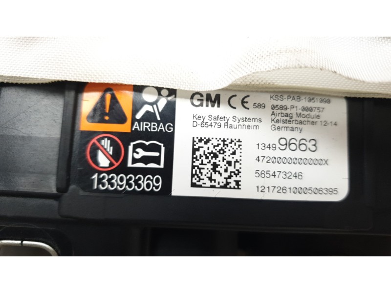 Recambio de airbag cortina delantero derecho para opel astra k lim. 5türig selective start/stop referencia OEM IAM 13499663  