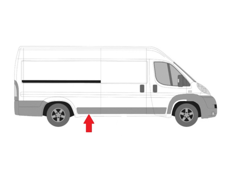 Recambio de moldura para citroën jumper kombi referencia OEM IAM 735684285 107097295D 107097295D