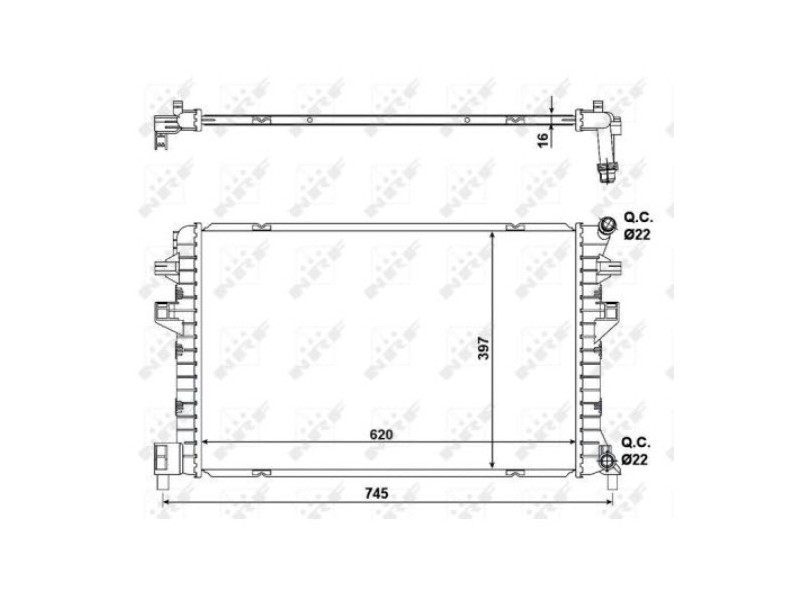 Recambio de intercooler para seat leon (5f1) 1.6 tdi referencia OEM IAM 5Q0121251HS 11403012705 58471